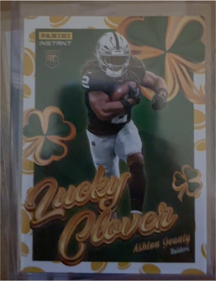 2025 Panini Instant #12 Ashton Jeanty Lucky Clover — front