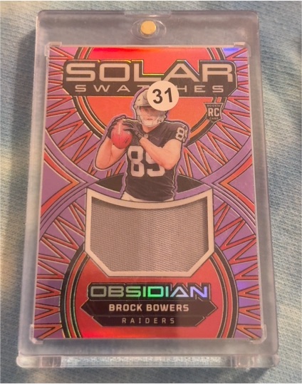 2024 Panini Obsidian Solar Swatches #SS-BBS Brock Bowers — front