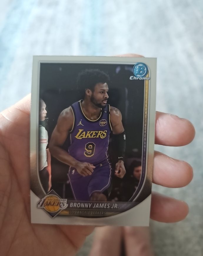 2025 Bowman Chrome #BCV-122 Bronny James Jr. — front