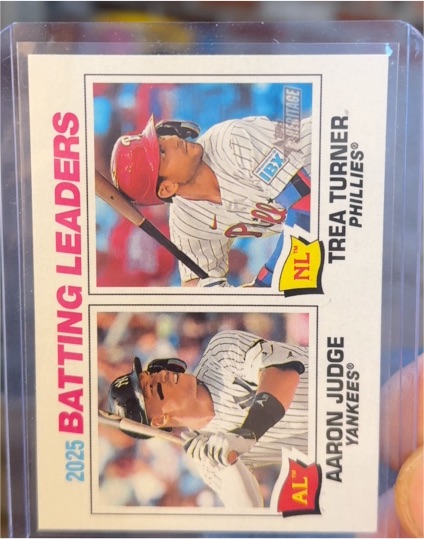 2026 Topps Heritage #1 Aaron Judge / Trea Turner — front