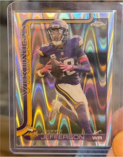 2025 Topps Chrome #195 Justin Jefferson — front