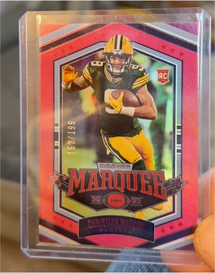 2022 Panini Chronicles Marquee #MAR-39 Christian Watson — front