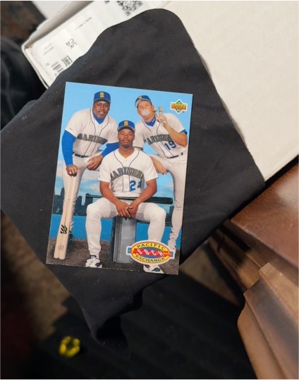 1993 Upper Deck Pacific Exchange #55 Ken Griffey Jr., Buhner, Mitchell — front