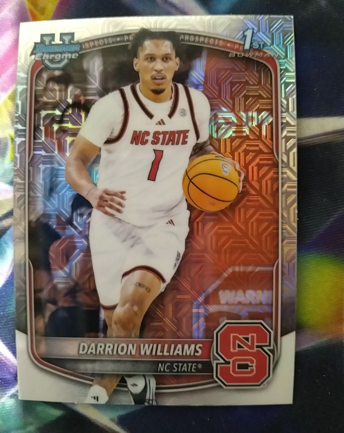 2025 Bowman Chrome #BCP-36 Darrion Williams — front