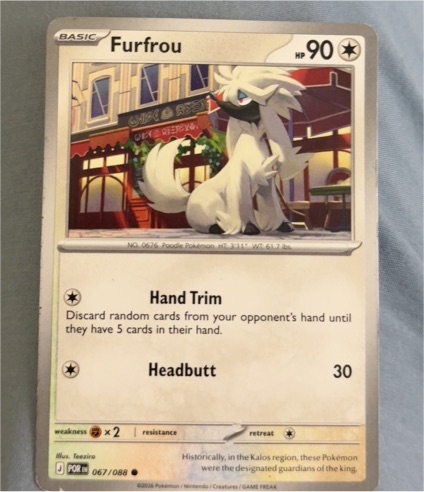 2026 Pokémon Perfect Order #067 Furfrou — front