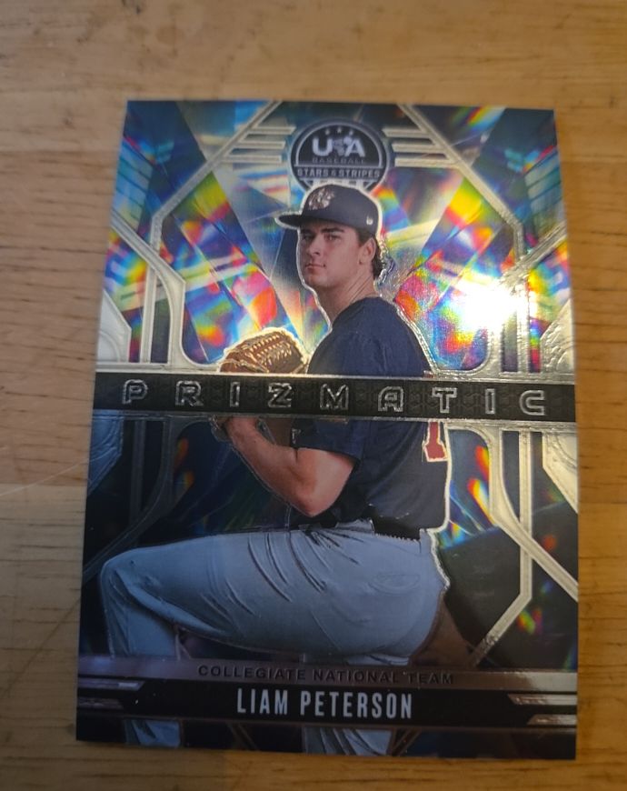2026 Panini USA Stars & Stripes Prizmatic #21 Liam Peterson — front