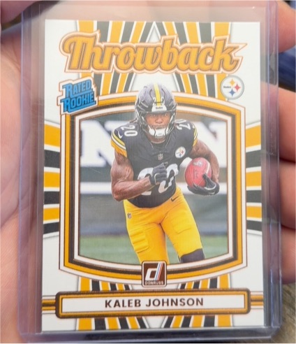 2025 Donruss Rated Rookie Throwback #46 Kaleb Johnson — front