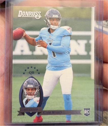 2025 Panini Donruss #36 Cam Ward Rookie Retro 1995 Tennessee Titans — front