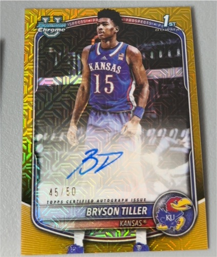 2025 Bowman Chrome #BCP-8 Bryson Tiller — front