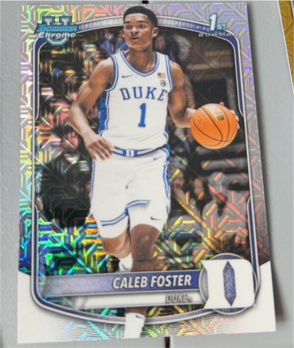 2025-26 Bowman Chrome #BCP-100 Caleb Foster — front