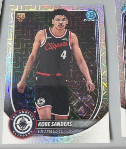 2025-26 Bowman Chrome #BCV-47 Kobe Sanders — front