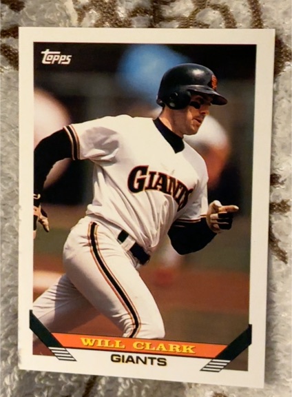 1993 Topps #10 Will Clark — front