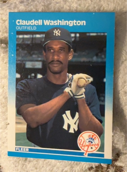 1987 Fleer #119 Claudell Washington — front