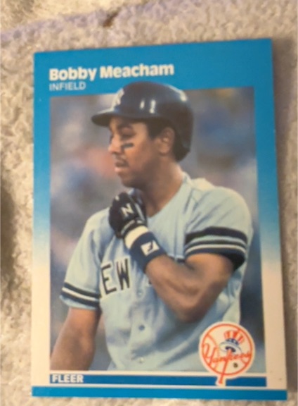 1987 Fleer #105 Bobby Meacham — front