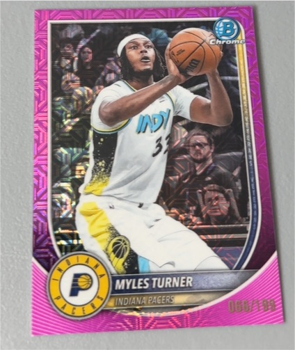 2025 Bowman Chrome #BCV-161 Myles Turner — front