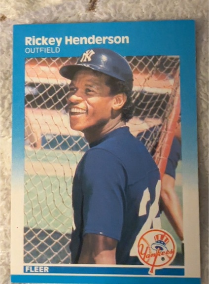 1987 Fleer #101 Rickey Henderson — front