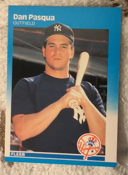 1987 Fleer #108 Dan Pasqua — front