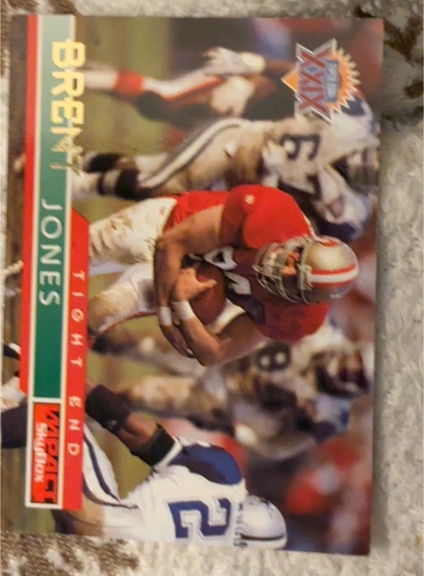 1995 SkyBox Impact #130 Brent Jones — front