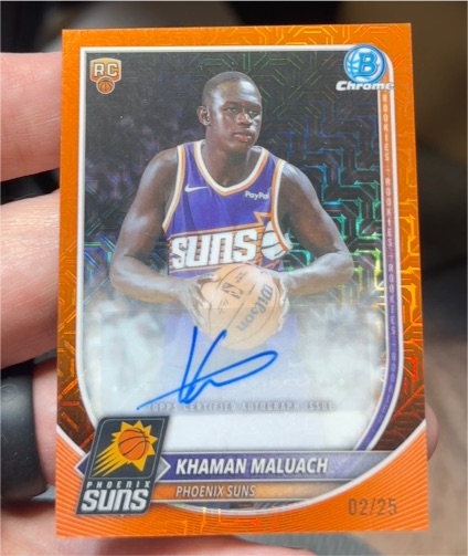 2025 Bowman Chrome #02 Khaman Maluach — front
