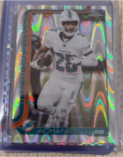 2025 Topps Chrome #188 De'Von Achane — front