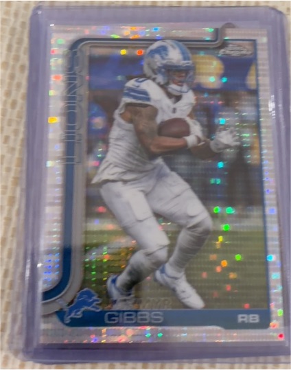 2025 Topps Chrome #101 Jahmyr Gibbs — front