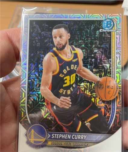 2025-26 Bowman Chrome #BCV-115 Stephen Curry Mojo Refractor — front