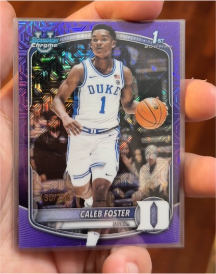 2025 Bowman Chrome #BCP-100 Caleb Foster — front