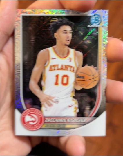 2025-26 Bowman Chrome #BCV-84 Zaccharie Risacher — front