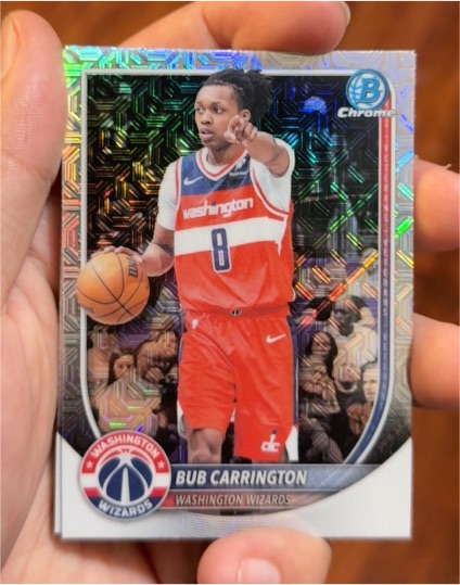 2025-26 Bowman Chrome #BCV-176 Bub Carrington — front