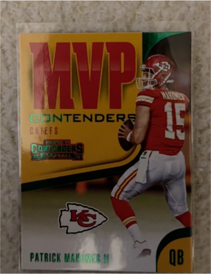 2018 Panini Contenders MVP Contenders #MVP-19 Patrick Mahomes II — front
