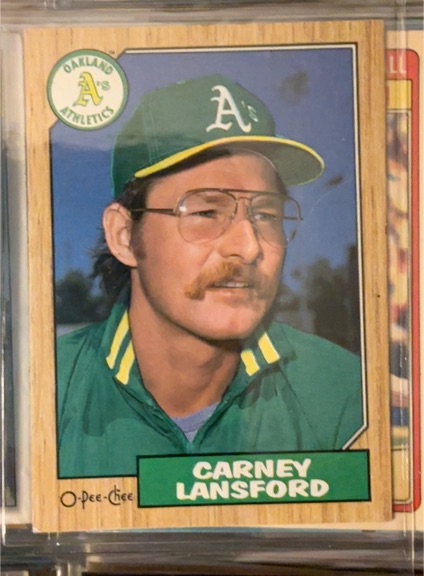 1987 O-Pee-Chee #69 Carney Lansford — front