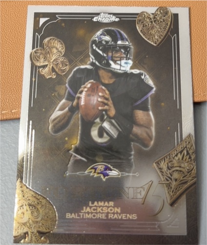 2025 Topps Chrome #F15-1 Lamar Jackson — front