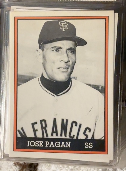 1981 TCMA 1962 San Francisco Giants #12 Jose Pagan — front