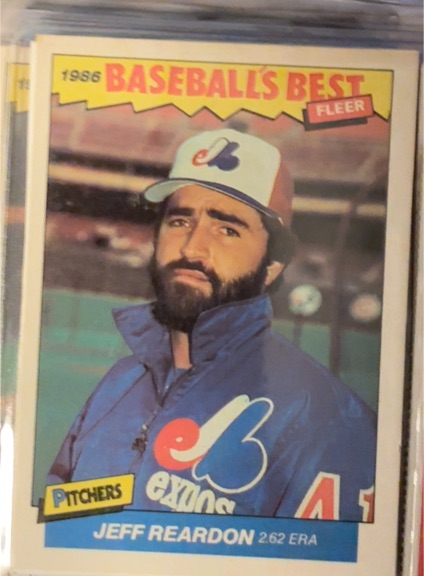 1986 Fleer Baseball's Best #26 Jeff Reardon — front