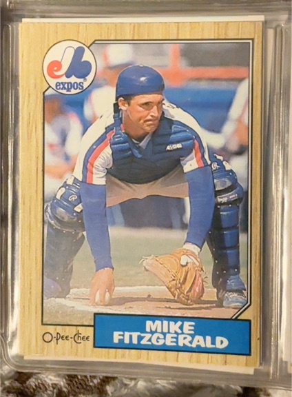 1987 O-Pee-Chee #212 Mike Fitzgerald — front