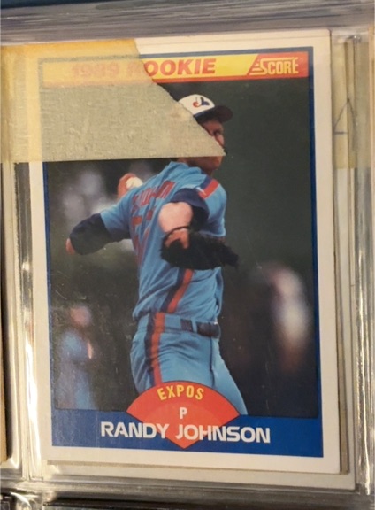 1989 Score #645 Randy Johnson — front