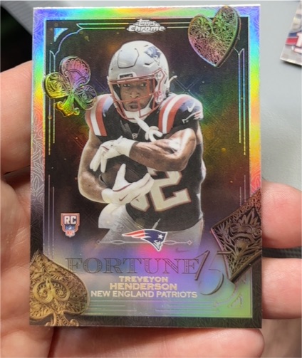 2025 Topps Chrome Football #F15-26 Treveyon Henderson Fortune 15 — front