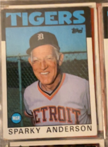 1986 Topps #411 Sparky Anderson — front