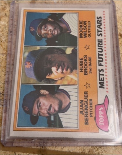 1981 Topps #259 Juan Berenguer/Hubie Brooks/Mookie Wilson Mets Future Stars — front
