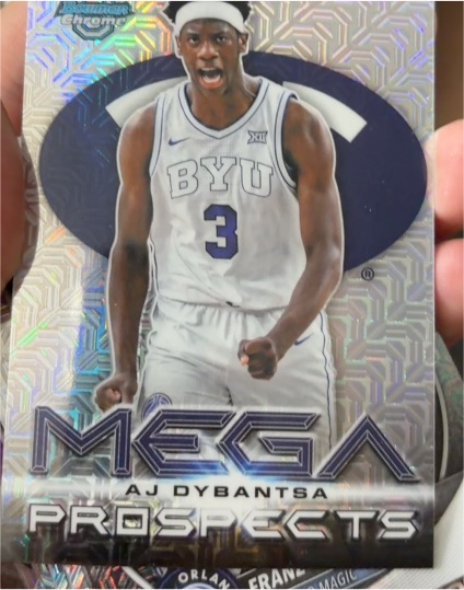 2025 Bowman Chrome #MP-1 AJ Dybantsa Mega Prospects Mojo — front