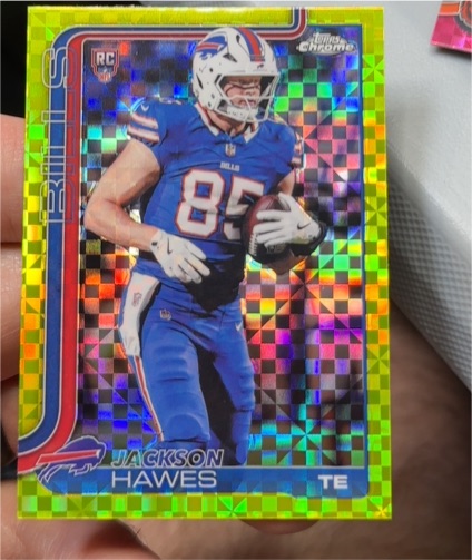 2025 Topps Chrome #397 Jackson Hawes Lime Green X-Fractor — front