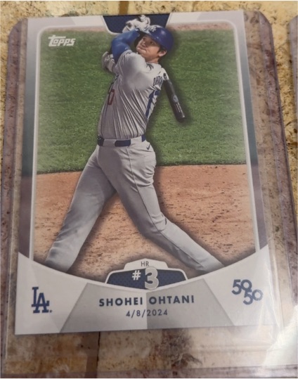 2024 Topps 50/50 Shohei Ohtani HR #3 — front