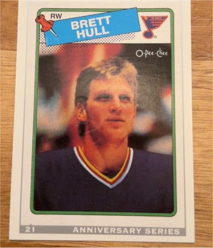 1992-93 O-Pee-Chee 25th Anniversary #21 Brett Hull — front