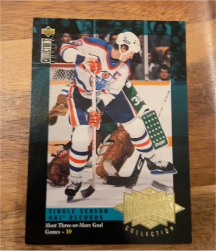 1995-96 Upper Deck Gretzky Collection #G4 Most Three-or-More Goal Games Wayne Gretzky — front