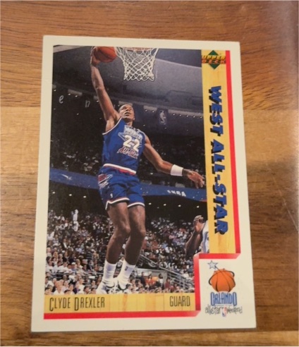 1991-92 Upper Deck #463 Clyde Drexler West All-Star — front