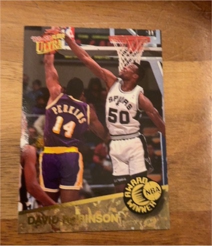 1992-93 Fleer Ultra Award Winner #2 David Robinson — front