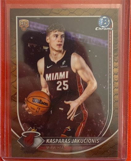 2025-26 Bowman Chrome #BCV-20 Kasparas Jakučionis — front