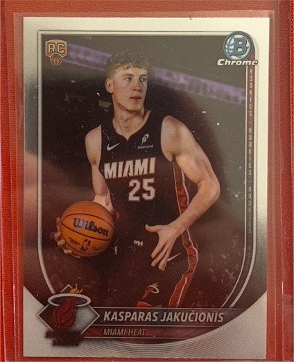 2025-26 Bowman Chrome #BCV-20 Kasparas Jakučionis — front