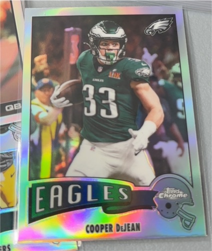 2025 Topps Chrome #1975-27 Cooper DeJean 1975 Refractor Philadelphia Eagles — front