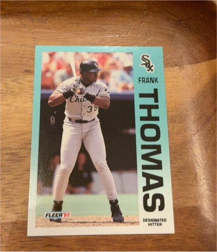 1992 Fleer #100 Frank Thomas — front